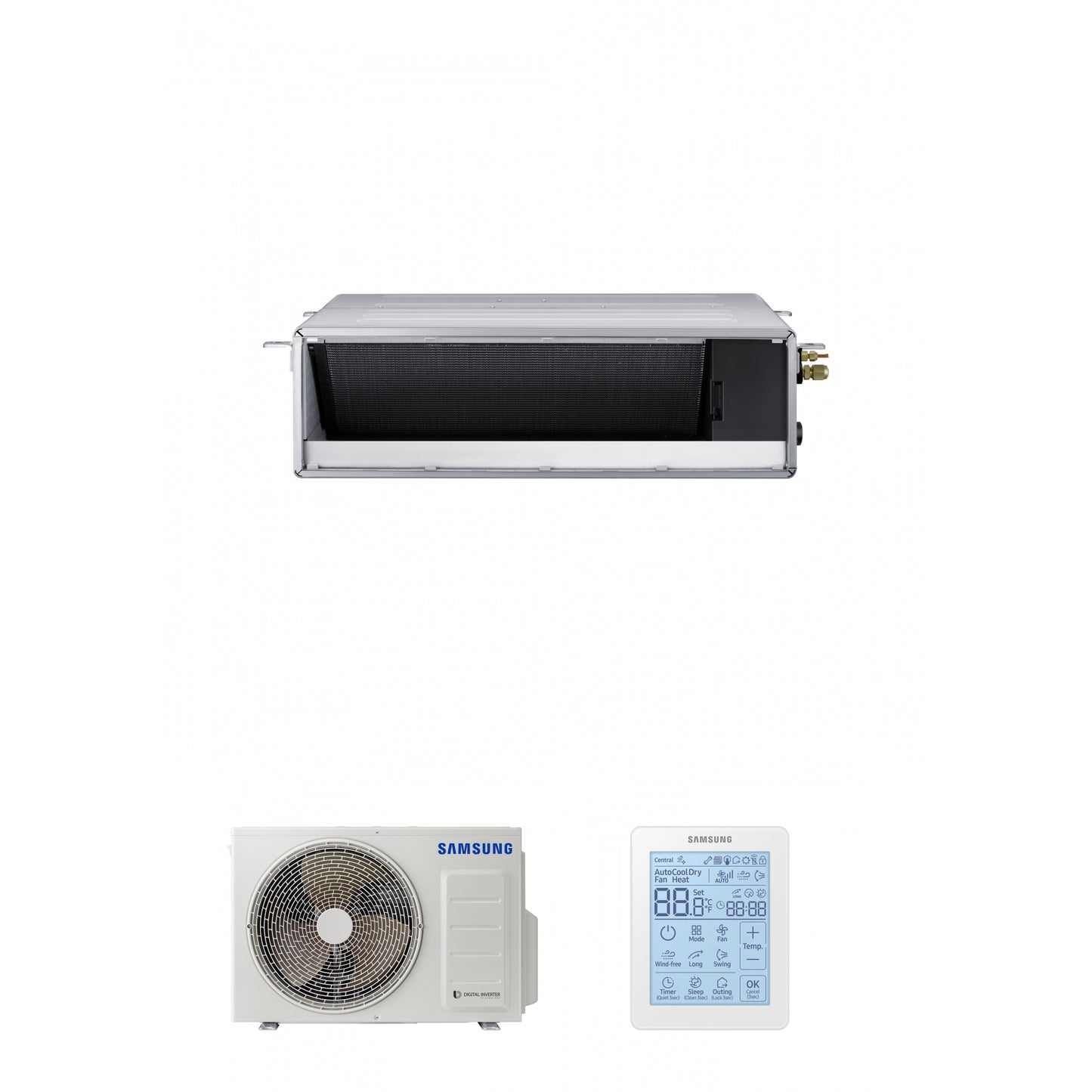 Samsung CAC 3.5kW Duct S unit with simplified wired controller