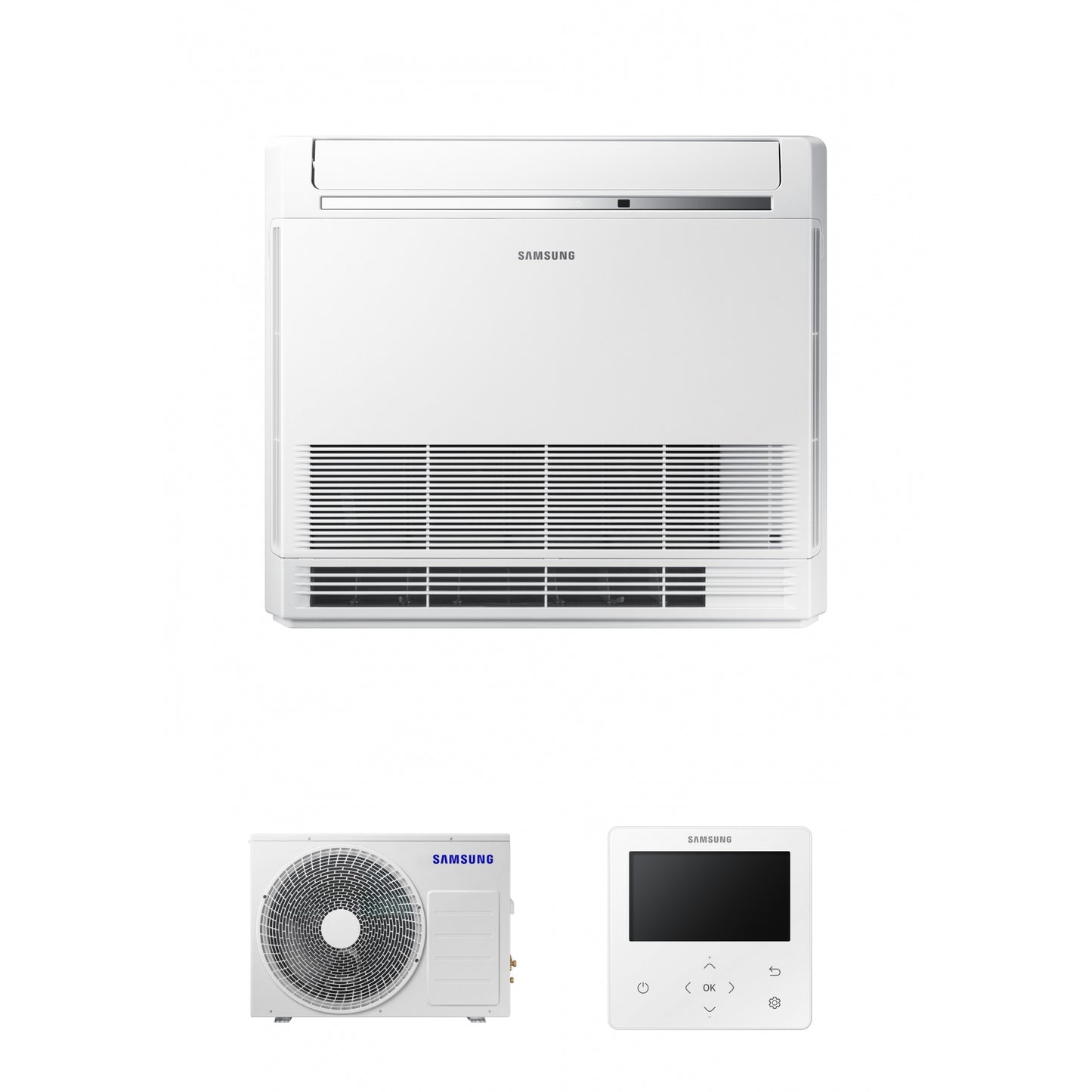 Samsung CAC 5kW Floor standing console with colour premium wired controller