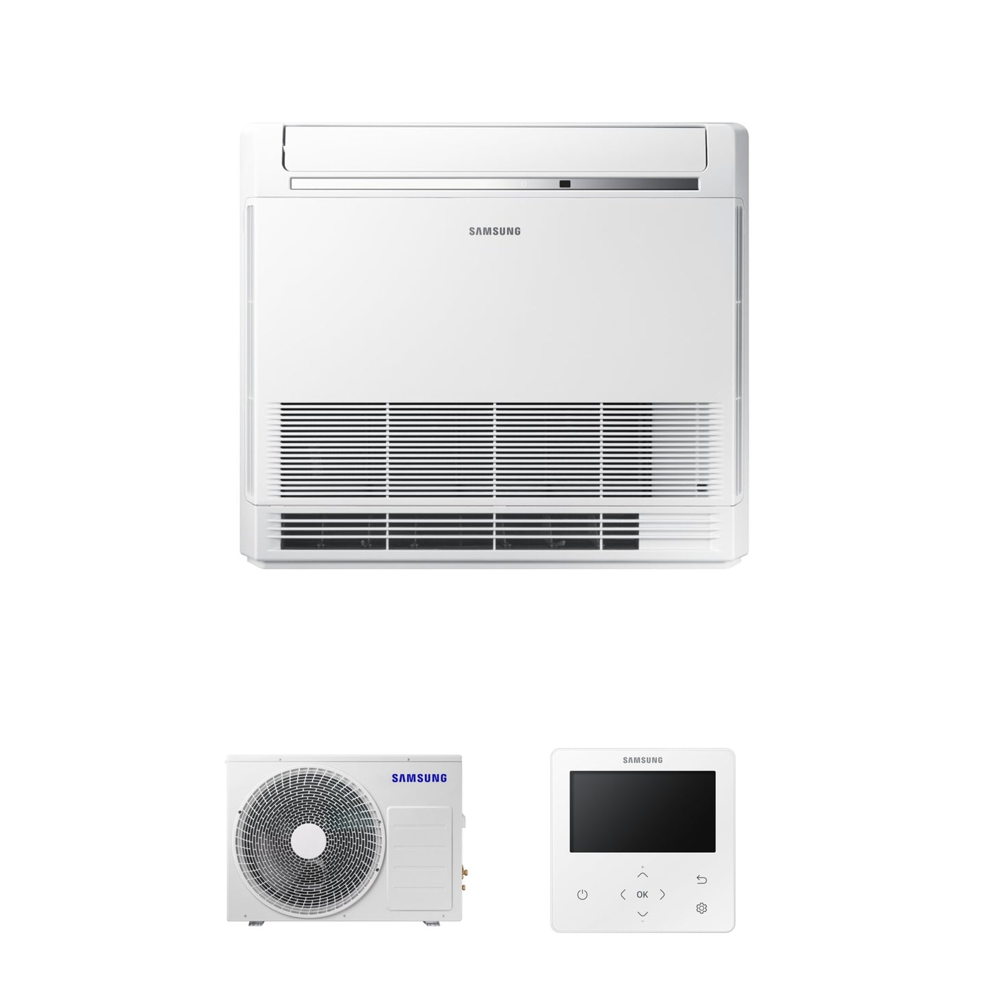 Samsung CAC 5kW Floor standing console with colour premium wired controller