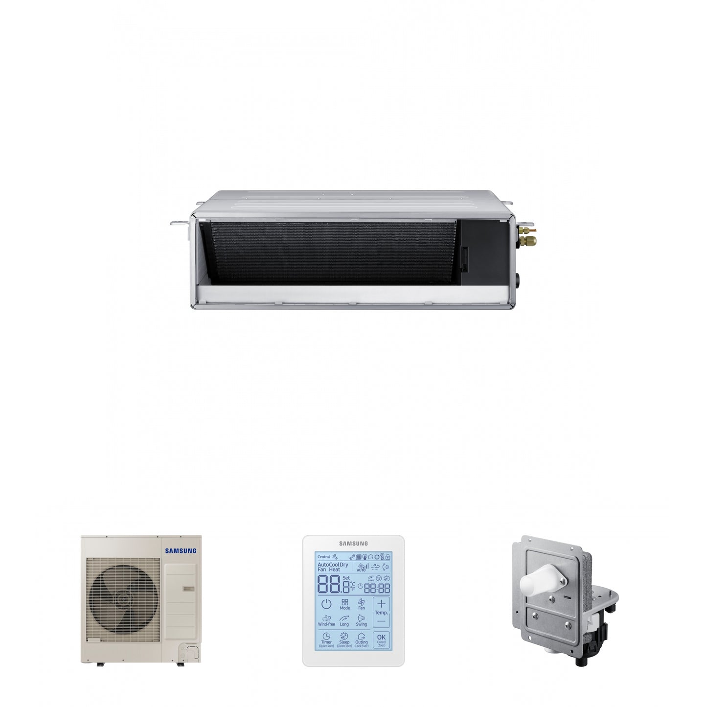 Samsung CAC 12kW MSP Ducted unit with simplified wired controller and internal drain pump