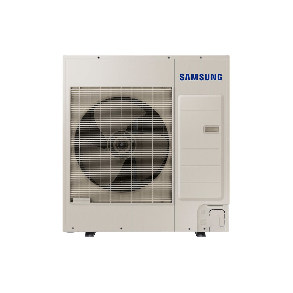 Samsung CAC 12kW 360 Cassette high efficiency with white circular fascia panel and wireless controller
