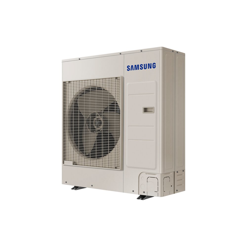 Samsung CAC 12kW 360 Cassette high efficiency with black circular fascia panel and wireless controller