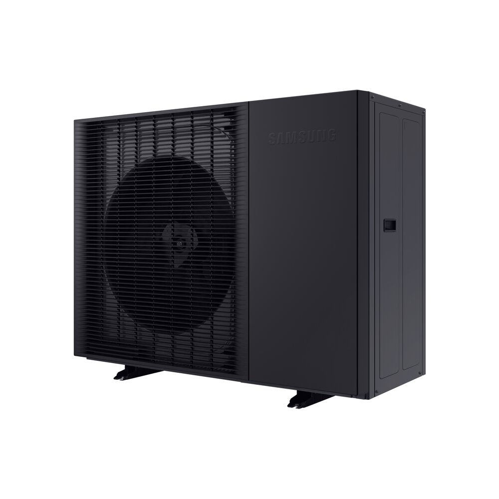 Samsung EHS 8.0kW Monoblock high temperature air source heat pump with 180L slimline Pre plumbed air source heat pump cylinder with 25L buffer