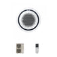 Samsung CAC 14kW 360 Cassette with white circular fascia panel and wireless controller