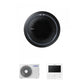 Samsung CAC 12kW 360 Cassette with black circular fascia panel and colour premium wired controller