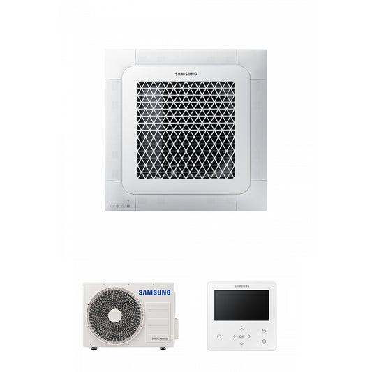 Samsung CAC 5.2kW Mini 4 way cassette high efficiency WindFree with mini 4 way fascia panel and colour premium wired controller