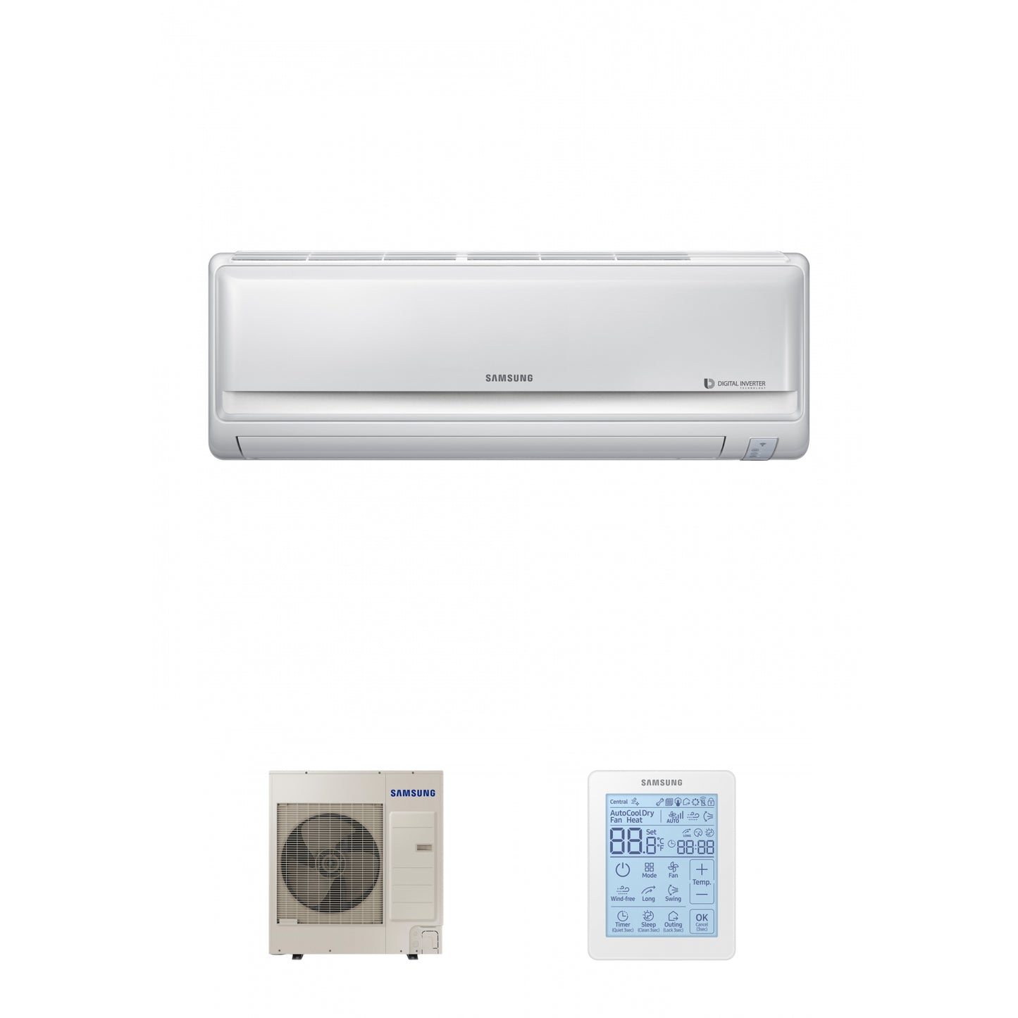 Samsung CAC 10kW Wall mounted high efficieny unit with simplified wired controller