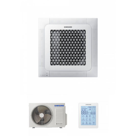 Samsung CAC 3.5kW Mini 4 way cassette WindFree with mini 4 way fascia panel and simplified wired controller