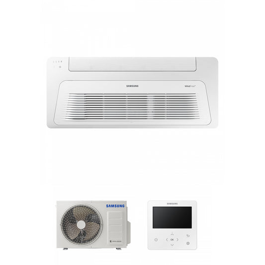 Samsung CAC 2.6kW 1 Way cassette WindFree with 1 way medium fascia panel and colour premium wired controller