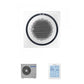 Samsung CAC 7.1kW 360 Cassette with white square fascia panel and simplified wired controller