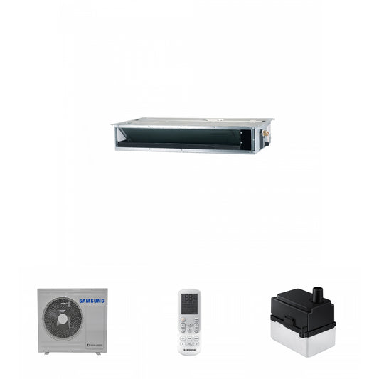 Samsung CAC 7.1kW Slim ducted high efficiency unit with wireless controller and external drain pump