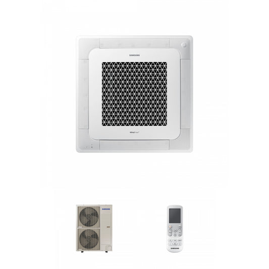 Samsung CAC 14kW 4 Way cassette high efficiency WindFree with 4 way fascia panel and wireless controller