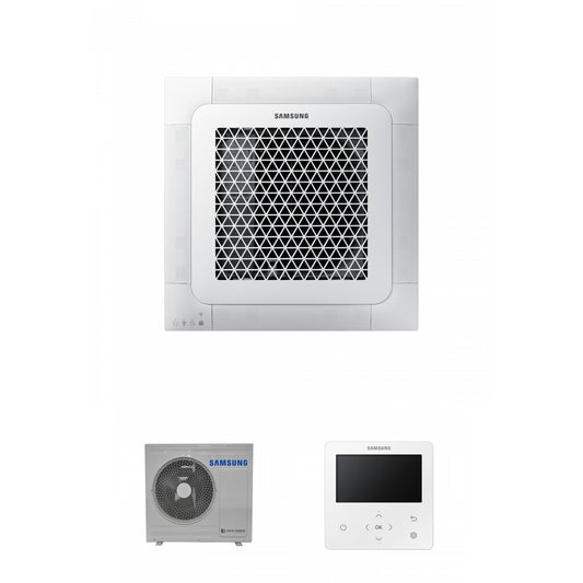 Samsung CAC 7.1kW Mini 4 way cassette WindFree with mini 4 way fascia panel and colour premium wired controller