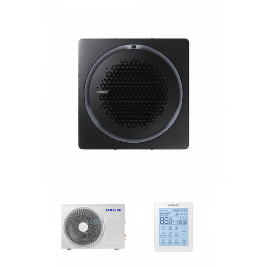 Samsung CAC 14kW 360 Cassette with black square fascia panel and simplified wired controller