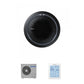 Samsung CAC 7.1kW 360 Cassette with black circular fascia panel and simplified wired controller
