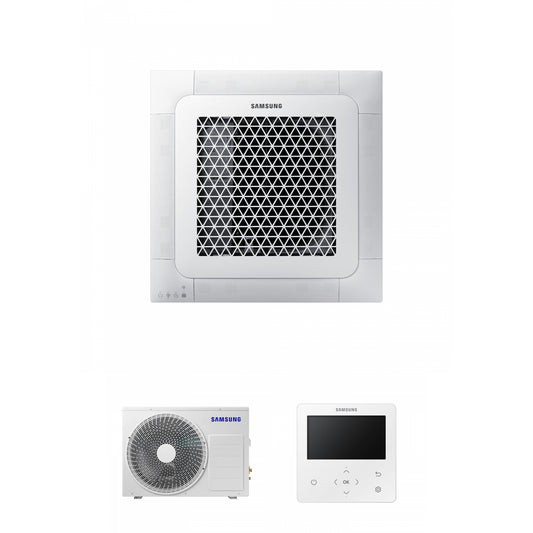 Samsung CAC 5.2kW Mini 4 way cassette WindFree with mini 4 way fascia panel and colour premium wired controller