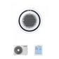 Samsung CAC 14kW 360 Cassette with white circular fascia panel and simplified wired controller