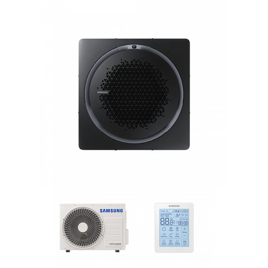 Samsung CAC 5.2kW 360 Cassette high efficiency with black square fascia panel and simplified wired controller