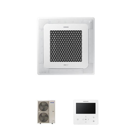 Samsung CAC 14kW 4 Way cassette WindFree with 4 way fascia panel and colour premium wired controller