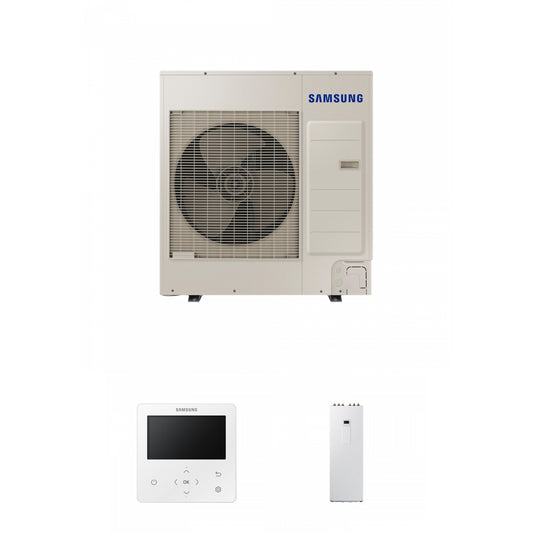 Samsung EHS 8.0kW Monoblock air source heat pump with 260L tank and colour premium wired controller