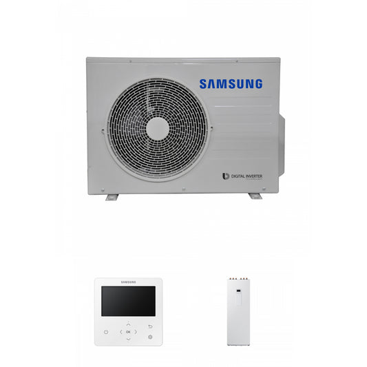 Samsung EHS 4.0kW Split air source heat pump with 200L tank and colour premium wired controller