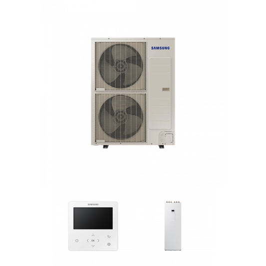 Samsung EHS 16.0kW Monoblock air source heat pump with 260L tank and colour premium wired controller